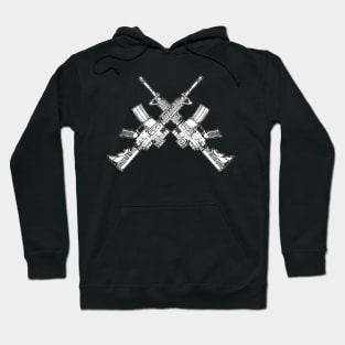 Crossing deadly m4 rifles Hoodie